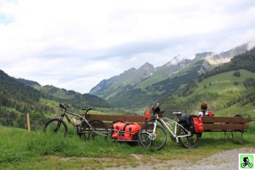Panorama durant le périple à vélo des Alpes