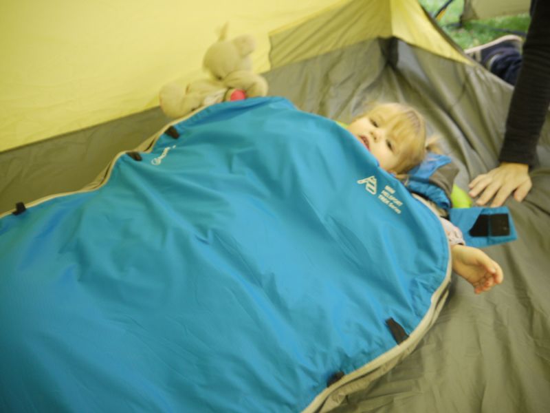 Sac de couchage enfant Helsport Mini Bright blue avec enfant