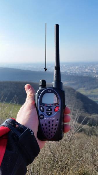 talkie walkie g9 plus depuis le belvédère de montfaucon