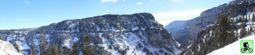 Panorama avant la descente sur archiane Panorama hivernale vercors