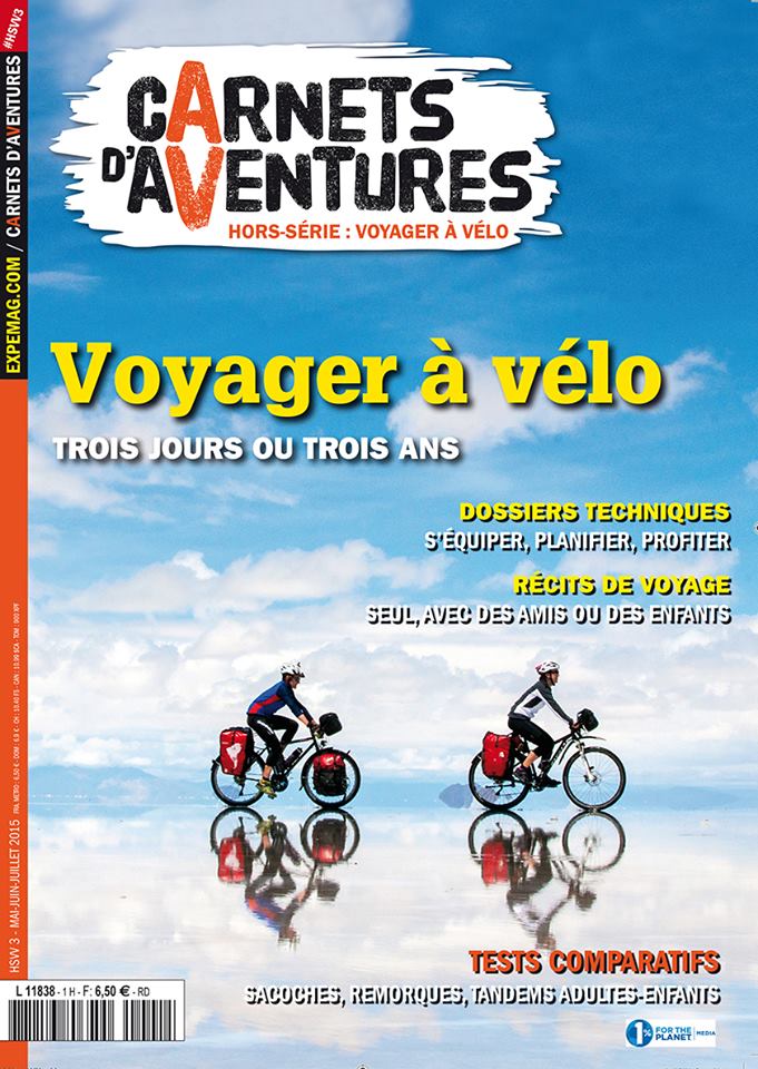 Première de couverture du magazine carnets d'aventures voyager à vélo hors série N° 3